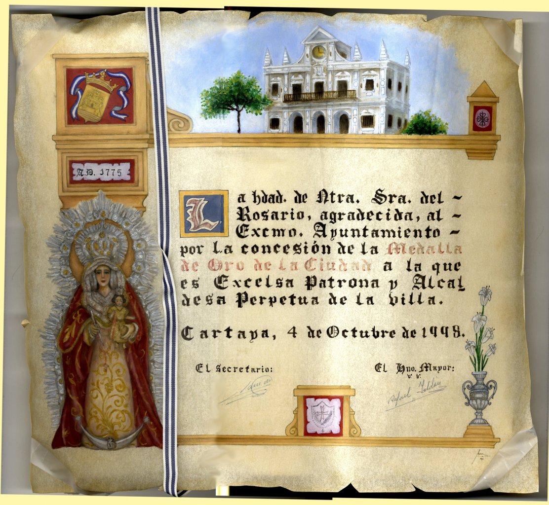 phoca_thumb_l_14. diploma conmemorativo hermandad de nuestra seora del rosario 