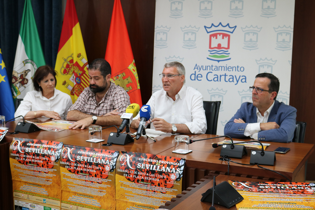 Presentación del X Concurso Provincial de Sevillanas que organizan AECA y el Ayuntamiento de Cartaya