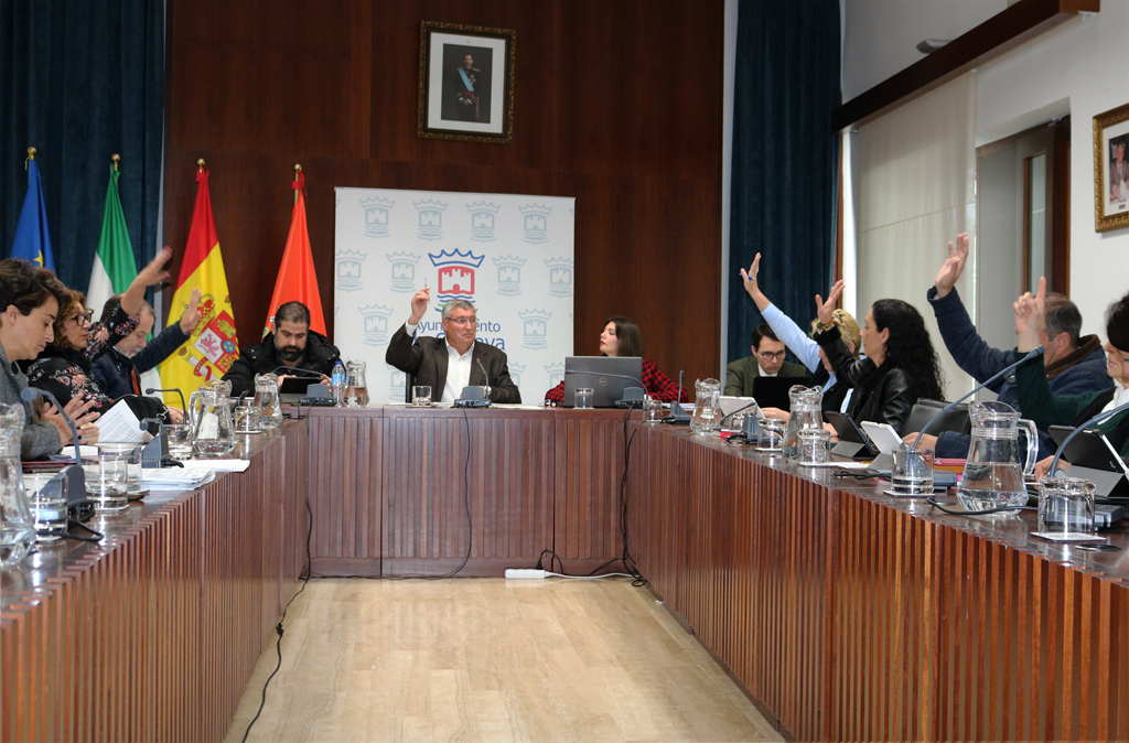 Pleno ordinario del mes de enero de 2019 celebrado en el Salón de Plenos del Ayuntamiento de Cartaya.
