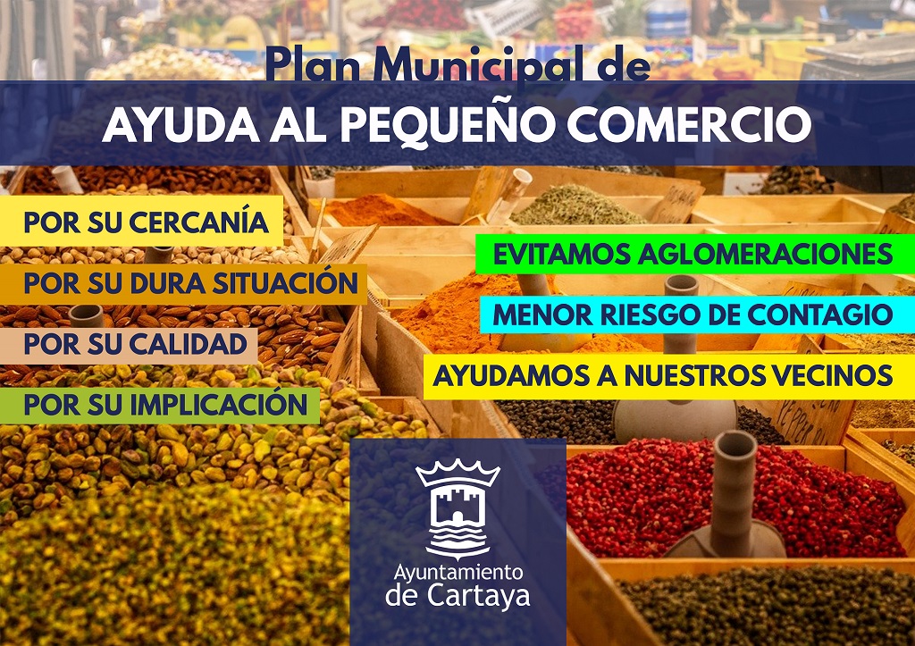 Campaña de apoyo municipal al pequeño comercio en Cartaya.