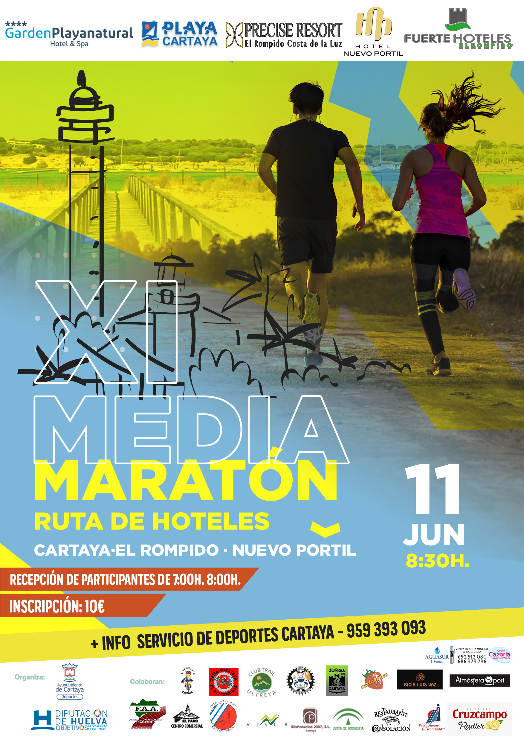 Abre el plazo para participar en la XI Maratón ‘Ruta Hoteles de Cartaya’, que arranca a pie de playa por segundo año consecutivo