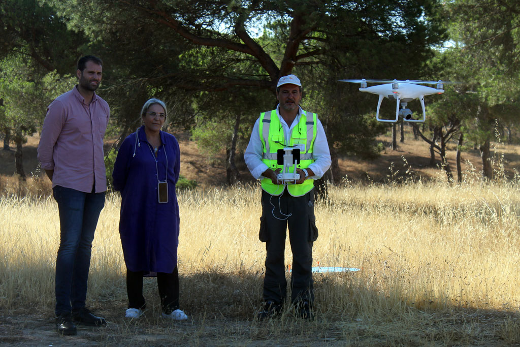 Cartaya activa la vigilancia con drones del pinar para prevenir los incendios forestales 