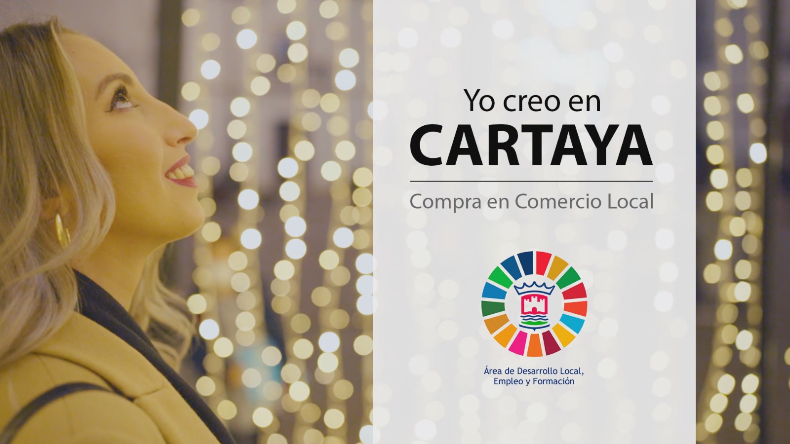 Campaña del Ayuntamiento de Cartaya para promocionar el comercio local en Navidad
