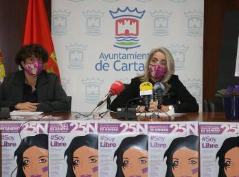 El Ayuntamiento de Cartaya presenta las actividades del 25-N en la localidad.
