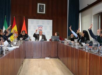 Pleno ordinario del mes de enero de 2019 celebrado en el Salón de Plenos del Ayuntamiento de Cartaya.